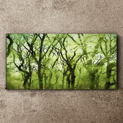 Obraz Canvas Zielone lasy w mglistym świetle