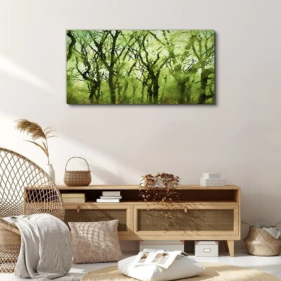 Obraz Canvas Zielone lasy w mglistym świetle