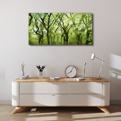 Obraz Canvas Zielone lasy w mglistym świetle