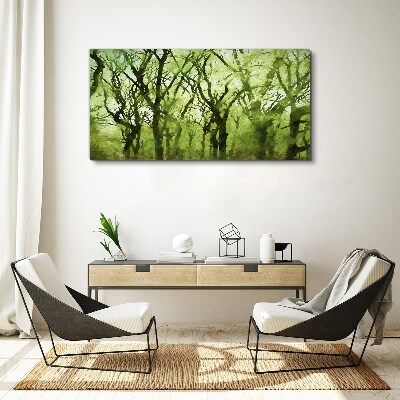 Obraz Canvas Zielone lasy w mglistym świetle