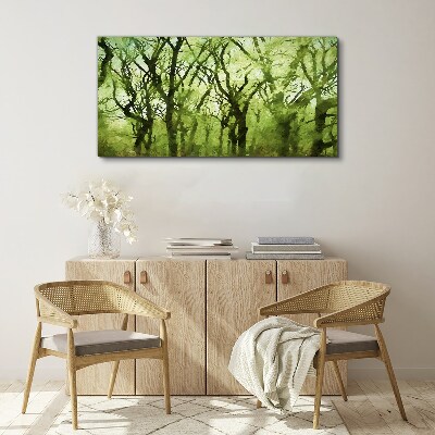 Obraz Canvas Zielone lasy w mglistym świetle