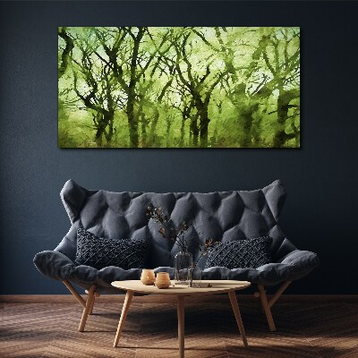 Obraz Canvas Zielone lasy w mglistym świetle