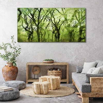 Obraz Canvas Zielone lasy w mglistym świetle