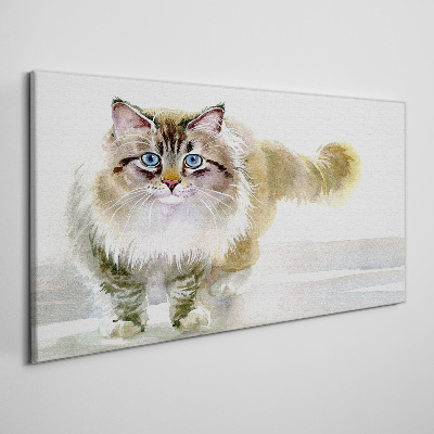 Obraz Canvas Kot w pastelowych odcieniach