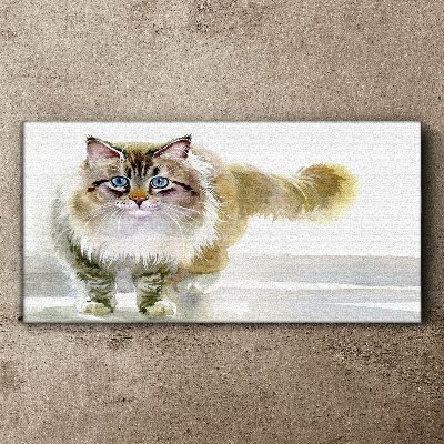Obraz Canvas Kot w pastelowych odcieniach