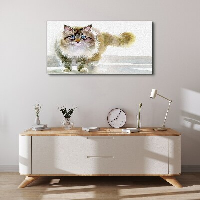 Obraz Canvas Kot w pastelowych odcieniach