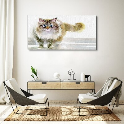 Obraz Canvas Kot w pastelowych odcieniach
