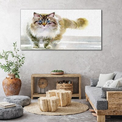 Obraz Canvas Kot w pastelowych odcieniach