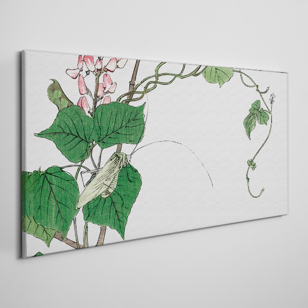 Obraz Canvas Kwiaty i owady w harmonii