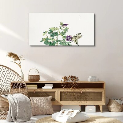 Obraz Canvas Kwiatowa harmonia z motylem