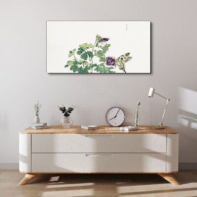 Obraz Canvas Kwiatowa harmonia z motylem