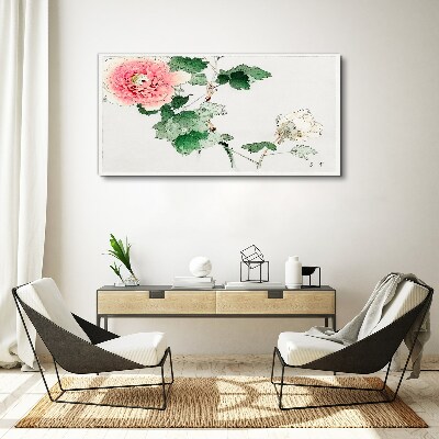 Obraz Canvas Kwiatowa kompozycja z różową piwonią
