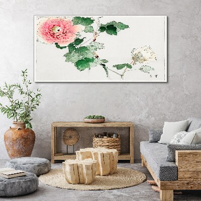 Obraz Canvas Kwiatowa kompozycja z różową piwonią