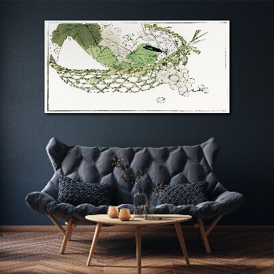 Obraz Canvas Zielony kosz z owocami