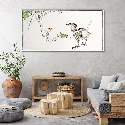 Obraz Canvas Ptaki wśród roślinności