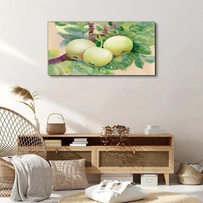 Obraz Canvas owoce jabłko gałąź liście