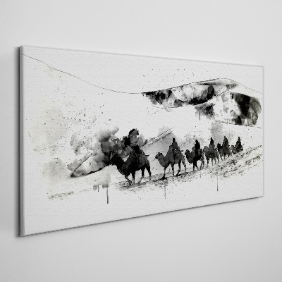 Obraz Canvas Karawana w czerni i bieli