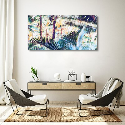Obraz Canvas Tropikalny pejzaż w pastelowych kolorach