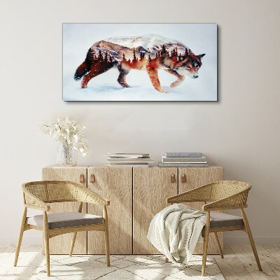 Obraz Canvas Wilk w zimowym krajobrazie