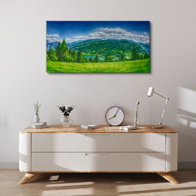 Obraz Canvas Zielony krajobraz górski latem