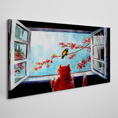Obraz Canvas Okno na świat wiosennych kolorów