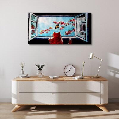 Obraz Canvas Okno na świat wiosennych kolorów