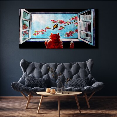 Obraz Canvas Okno na świat wiosennych kolorów