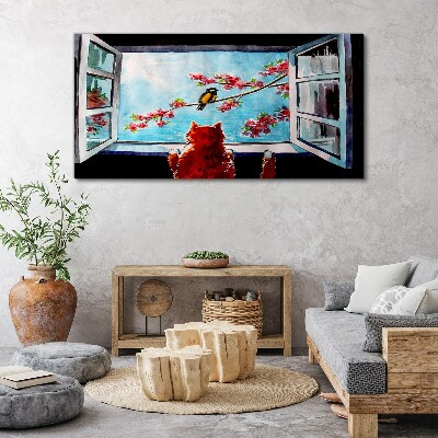 Obraz Canvas Okno na świat wiosennych kolorów