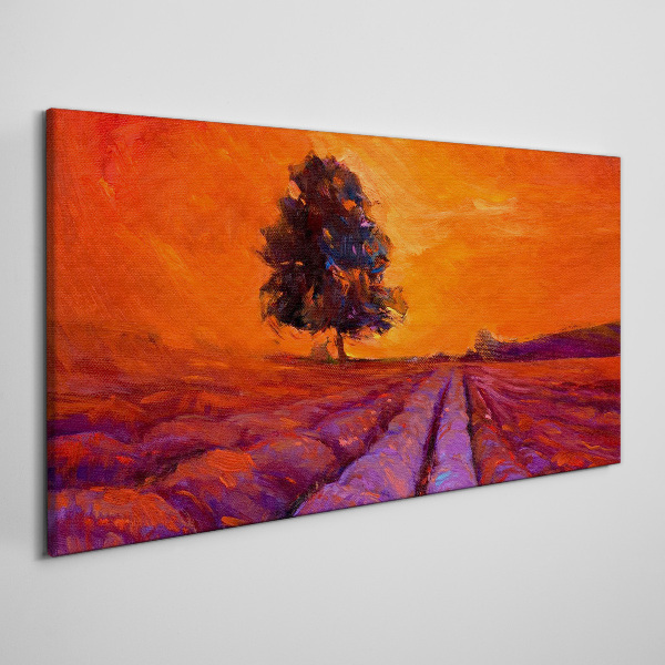 Obraz Canvas Zachód słońca nad polami