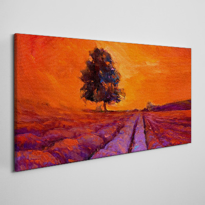 Obraz Canvas Zachód słońca nad polami