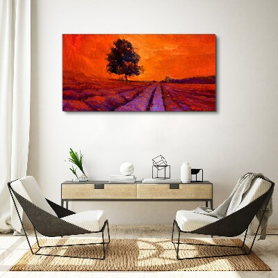 Obraz Canvas Zachód słońca nad polami