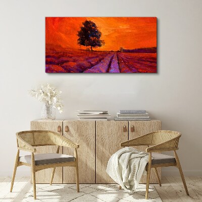 Obraz Canvas Zachód słońca nad polami