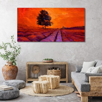 Obraz Canvas Zachód słońca nad polami