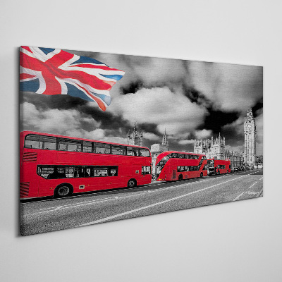Obraz na Płótnie Droga Londyn Autobus