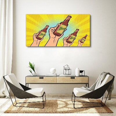 Obraz Canvas „Radosne toastowanie z piwem”