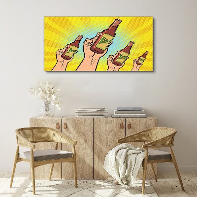 Obraz Canvas „Radosne toastowanie z piwem”