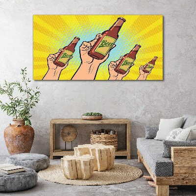 Obraz Canvas „Radosne toastowanie z piwem”