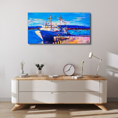 Obraz Canvas port morze statki niebo