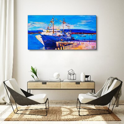 Obraz Canvas port morze statki niebo