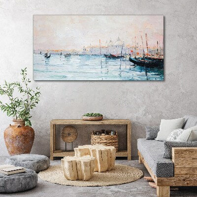Obraz Canvas Spokojny port o poranku