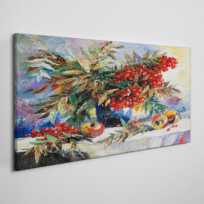 Obraz na Płótnie Abstrakcja Kwiaty Owoce