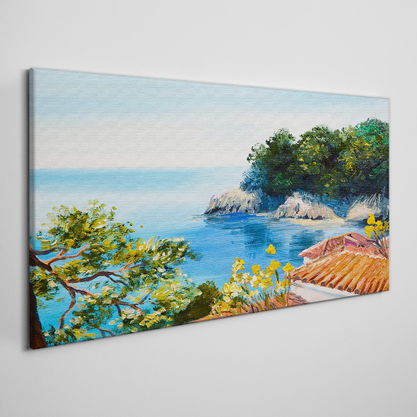 Obraz Canvas Spokojny brzeg morskiego krajobrazu