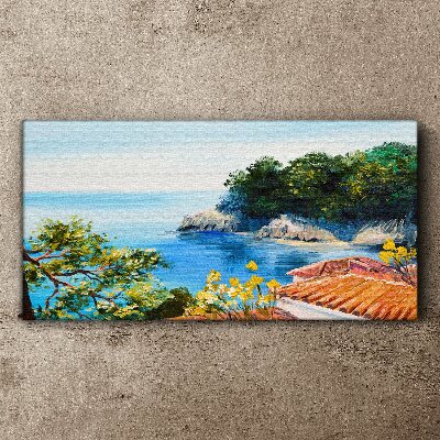 Obraz Canvas Spokojny brzeg morskiego krajobrazu
