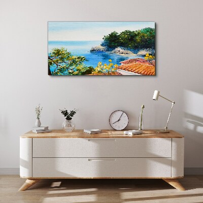 Obraz Canvas Spokojny brzeg morskiego krajobrazu