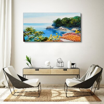 Obraz Canvas Spokojny brzeg morskiego krajobrazu