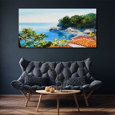 Obraz Canvas Spokojny brzeg morskiego krajobrazu