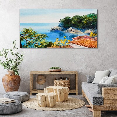 Obraz Canvas Spokojny brzeg morskiego krajobrazu