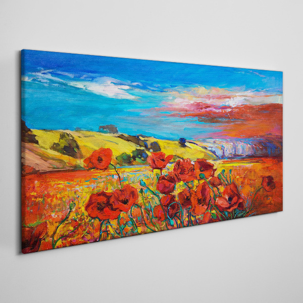 Obraz Canvas Kwiatowe pola w letnim słońcu