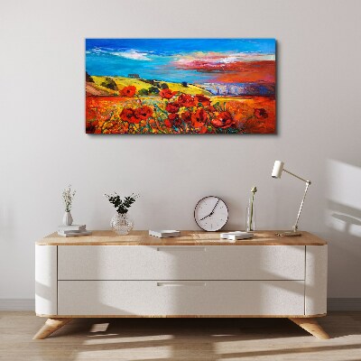 Obraz Canvas Kwiatowe pola w letnim słońcu