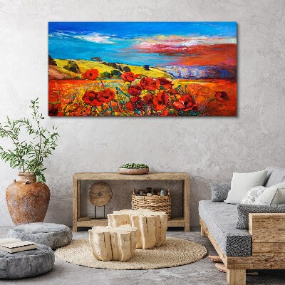 Obraz Canvas Kwiatowe pola w letnim słońcu